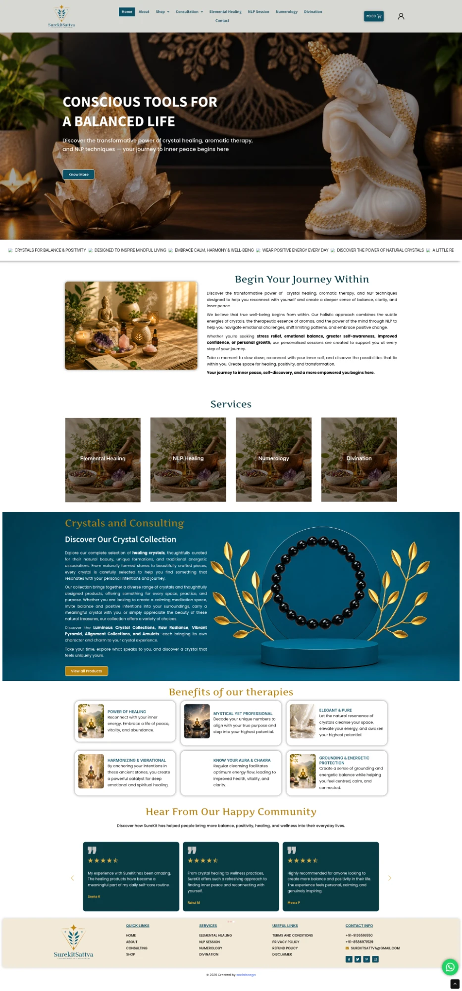 Sure Kit Sattva website screenshot